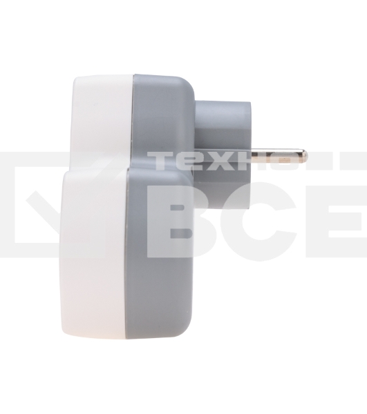Двойник Rexant электрический (разветвитель) 16А с/з + USB-A + USB-C с защитными шторками, белый