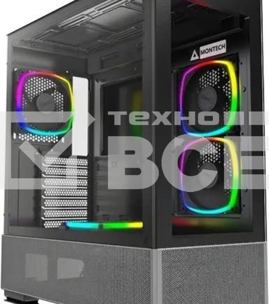 Компьютерный корпус Montech SKY TWO черный без БП ATX 3x140мм 2xUSB3.0 1xUSB3.1 audio bott PSU