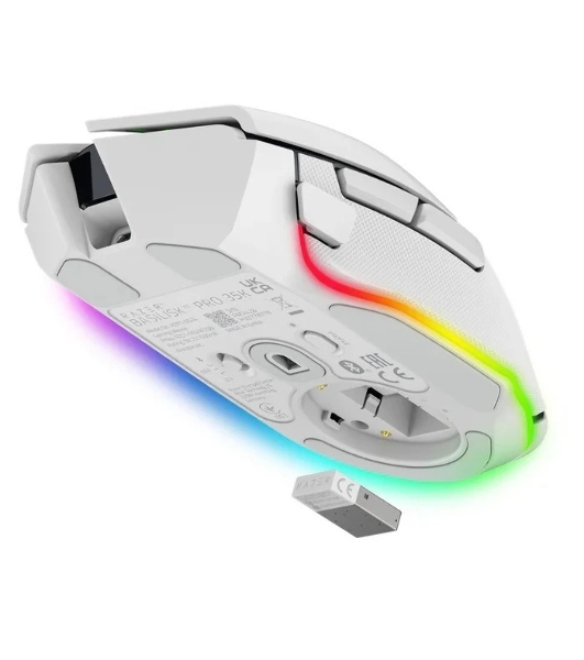 Мышь беспроводная/проводная Razer Basilisk V3 Pro 35K белый, 35000 dpi, радиоканал, Bluetooth, USB, кнопки - 11