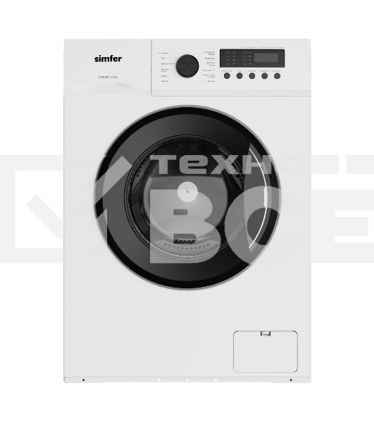 Стиральная машина Simfer WWC601 белый, загрузка фронтальная 6 кг, 1000 об/мин, класс: А++