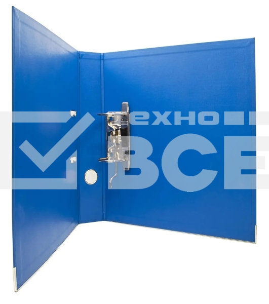 Папка-регистратор Silwerhof 1890085 A4 50мм, двусторонний ПВХ, синий, металлическая окантовка, сборная, сменный карман на корешке