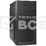 Компьютерный корпус Minitower ExeGate BAA-105-01-UNS500 (mATX, БП UNS500 с вент. 12см, 2*USB, аудио, черный), фото 1