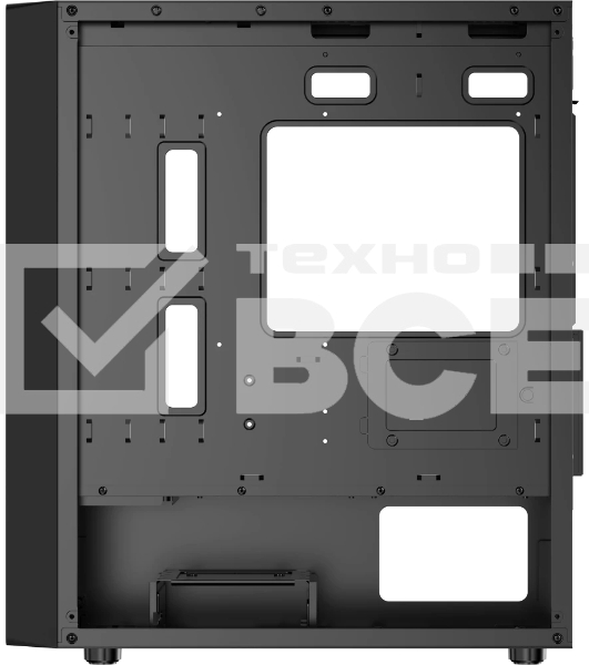 Компьютерный корпус Ocypus Gaммa C50 без БП черный (Gaммa-C50-BKG000XX-GL)