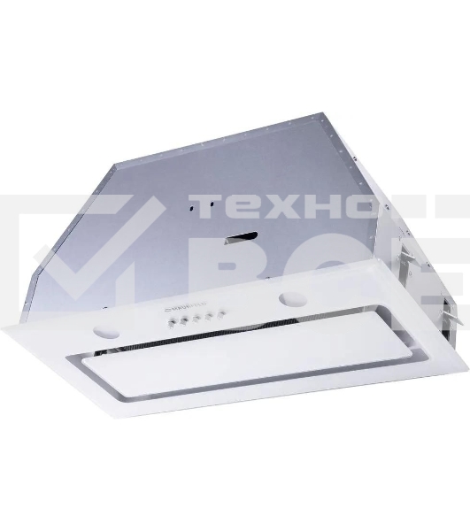 Вытяжка встраиваемая Maunfeld TRAPEZE 601GG белый, 60 см, 1150 куб. м/ч, 54 дБ