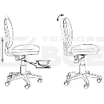 Кресло детское Бюрократ CH-W213/TW-96-1 оранжевый TW-96-1 (пластик белый), фото4