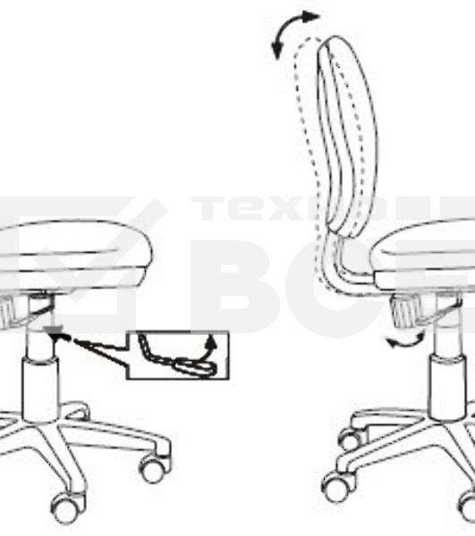 Кресло детское Бюрократ CH-W213/TW-96-1 оранжевый TW-96-1 (пластик белый)