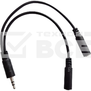 Адаптер аудио Buro BU-2XJACK-JACK 2xJack 3.5 (f)/Jack 3.5 (m) 0.2м. черный