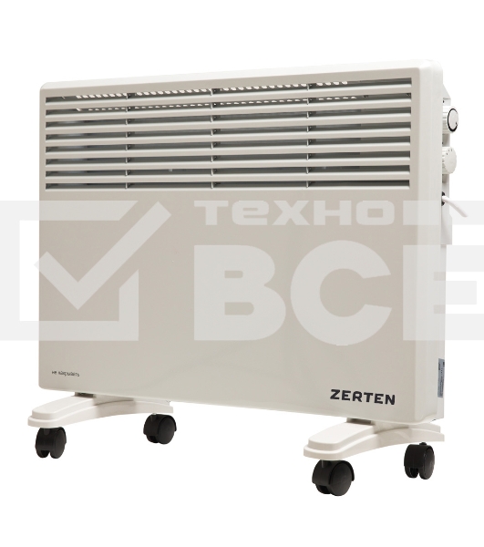 Конвектор Zerten ZL-15 белый, 1500 Вт, 20 м2, термостат