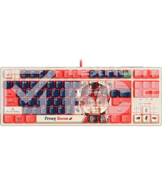Клавиатура A4Tech Bloody AT87 Proxy Boom проводная USB бежевый/красный