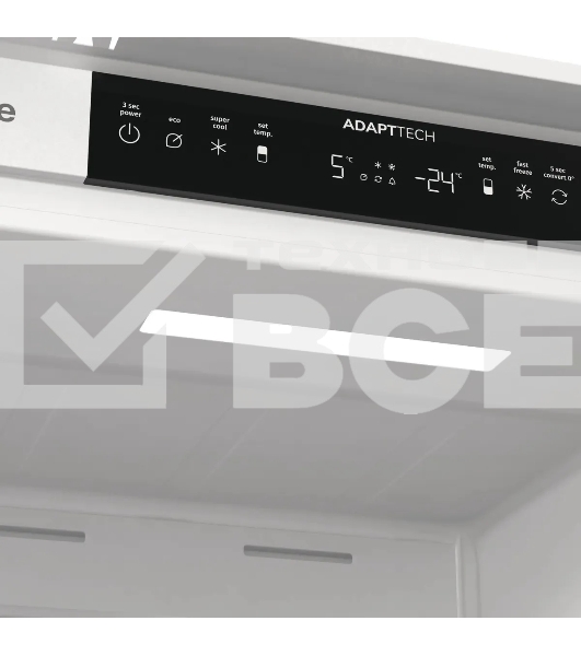 Встраиваемый холодильник Gorenje NRKI517141 белый двухкамерный 175/68 л морозилка снизу, No Frost