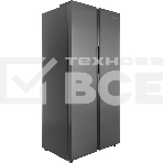 Холодильник Hyundai CS40082F нержавеющая сталь двухкамерный 230/142л морозилка слева, No Frost, Side by Side, фото3