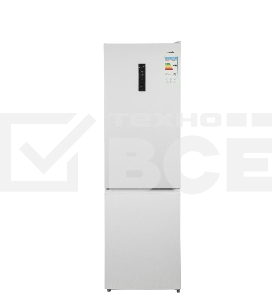 Холодильник Smile SRF378WH белый двухкамерный 240/95л морозилка снизу, No Frost