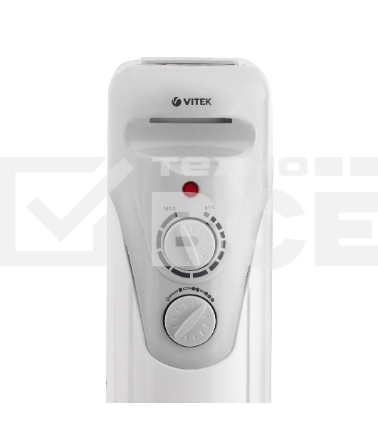 Масляный обогреватель Vitek VT-1708 W (7 секций) белый, 1500 Вт, 20 м2, термостат