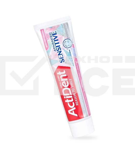 Зубная паста Active ACTIDENT Для чувствительных зубов и десен Sensetive, без парабенов, 130 г (512901003)
