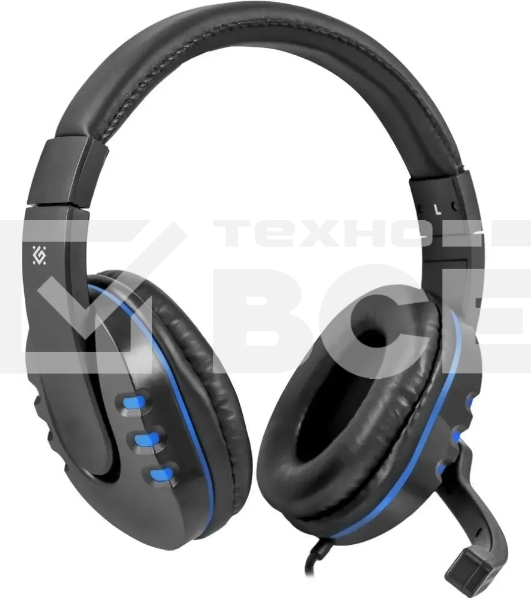 Гарнитура проводная Defender GAMING WARHEAD G-160 BLACK/BLUE