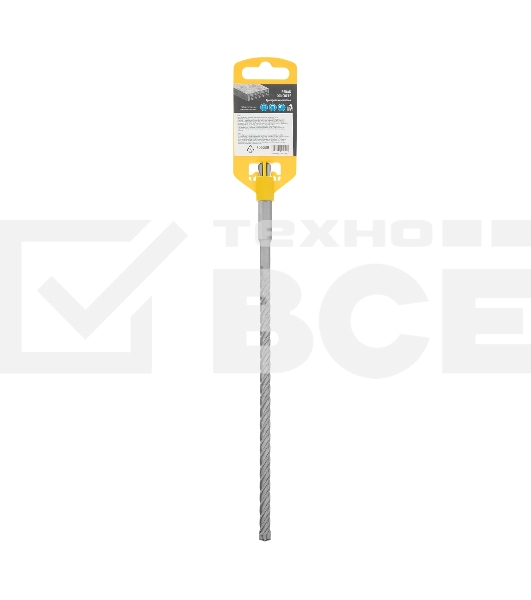 Бур по бетону Denzel цельная крестовая пластина, 8x265 мм, SDS PLUS