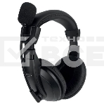 Полноразмерная компьютерная гарнитура CBR CHP 735, 2 x mini-jack 3,5 мм, регул. громк., регул. оголовья, длина каб. 2м, черный, фото 1