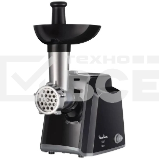 Мясорубка электрическая Moulinex ME105830 черный, 1400 Вт, 1.7 кг/мин, реверс, защита от перегрузки, насадки - 3