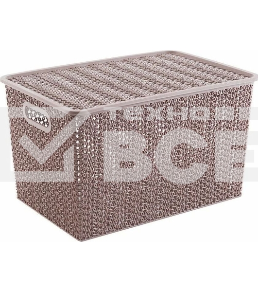 VIOLET Вязь 14л с крышкой розовый нюд 533111