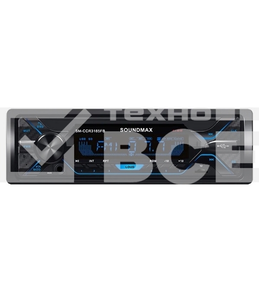 Автомагнитола Soundmax SM-CCR3185FB, 1 DIN, Bluetooth, USB Type-A, AUX