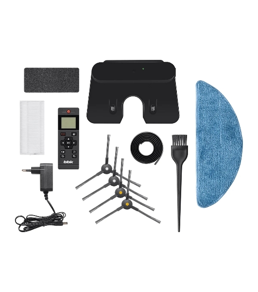 Робот-пылесос BBK BV3503 белый оникс, 25 Вт, 2600 мА·ч Li-Ion, уборка влажная/сухая, пылесборник контейнер 0.6 л