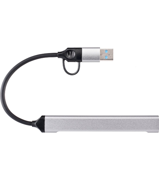 USB-концентратор VCOM DH297, USB 3.0/USB Type-C, USB/SD/TF, USB