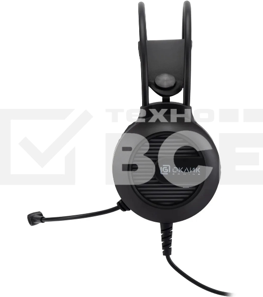 Наушники с микрофоном Оклик HS-L300G Black черный 2.2м мониторные USB оголовье (1796949)
