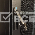 Шкаф серверный напольный 48U (600 1000) дверь перфорированная, задние двойные перфорированные, черный, фото2