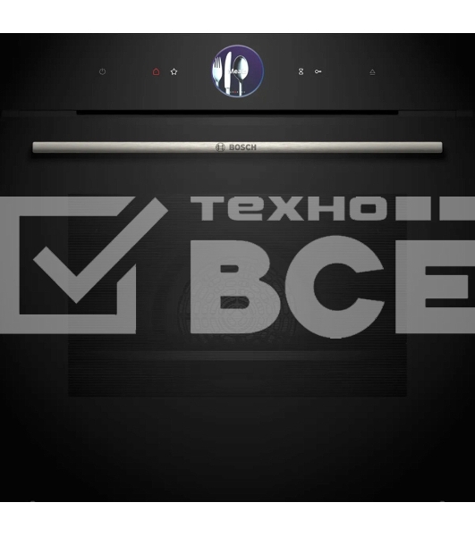 Духовой шкаф Bosch HSG7361B1 Home Connect!! Serie 8, черный, 21 режим + комбинированные режимы, функция приготовление на пару 100%, 4-слойное остекление, 3 цветных текстовых TFT-дисплея 2,5