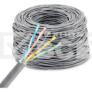 Кабель сетевой KingPrice KP-utp-c5e-0.5mm-CU-305m UTP 4 пары cat.5E solid 0.50мм Cu 305м серый