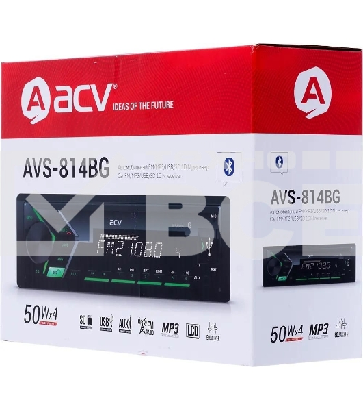 Автомагнитола ACV AVS-814BG 1DIN 4x50Вт