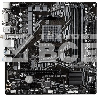 Материнская плата Gigabyte A520M DS3H AC, AM4, AMD A520, 4xDDR4, 4xSATA, 1xM.2, 1xPCIe 3.0 x16, 2xPCIe x1, 1xHDMI, 1xDP, 1xDVI-D, 1x 1Gb LAN, Wi-Fi, Bluetooth, 4xUSB-A 3.2 Gen 1, 2xUSB-A 2.0, 3x3.5 мм, 7.1, mATX