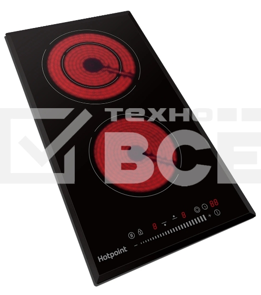 Электрическая варочная поверхность Hotpoint HR 3O4 BAS, независимая, черный