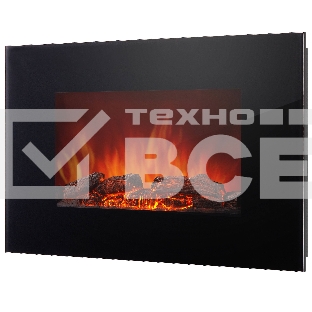 Электрокамин Electrolux EFP/W-1250ULS, черный, 2000 Вт, 25 м2, термостат, пульт д/у