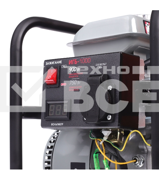 Электрогенератор бензиновый инверторный Победа ИГБ 1000, 0.9 кВт, 72 дБ, 12.3 кг