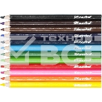 Карандаши цветные Silwerhof Create Jumbo 6мм, шестигранный профиль, дерево, ассорти, 12 цветов, коробка с европодвесом, фото4