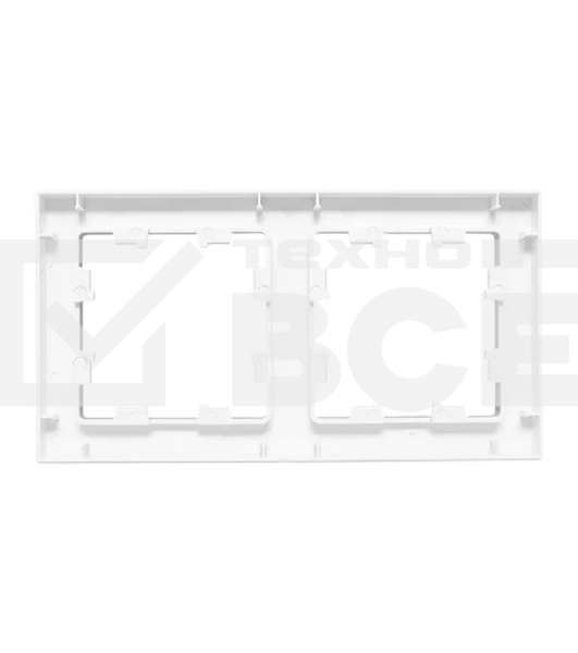 Рамка Эпика 2-местная, белая, пластик