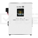 Стабилизатор напряжения настенный ExeGate Master Turbo XV-8000 (8000ВА, вход 80-265В, цветной дисплей, выход 220В±8%, КПД 98%, 5 уровней защиты, задержка, усиленный метал.корпус, 2*Schuko+клем.колодка, RTL), фото 1