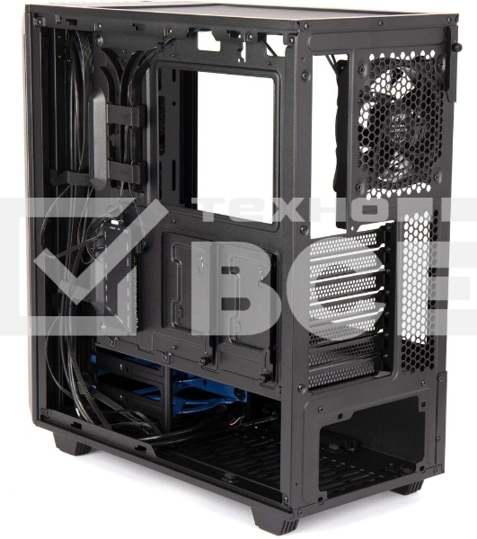 Компьютерный корпус Hiper PB81 черный без БП ATX 3x120мм 2xUSB2.0 2xUSB3.0 audio bott PSU