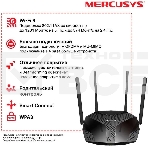 Роутер Mercusys MR70X AX1800 Dual-Band WiFi 6 Router, 574 Mbps at 2.4 GHz + 1201 Mbps at 5 GHz,4× Fixed External Antennas, 3× Gigabit LAN Ports, 1× Gigabit WAN Port, 1024-QAM, OFDMA, Router/Access Point Mode, MU-MIMO, WPA3, TWT, BSS Color, фото9