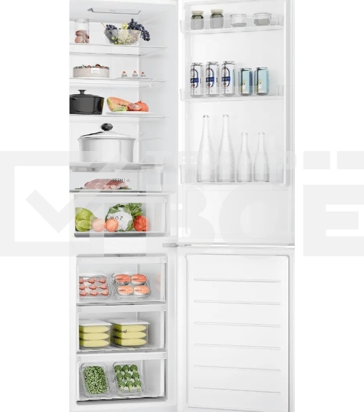 Холодильник Haier CEF538CWG белый двухкамерный 263/105л морозилка снизу, No Frost