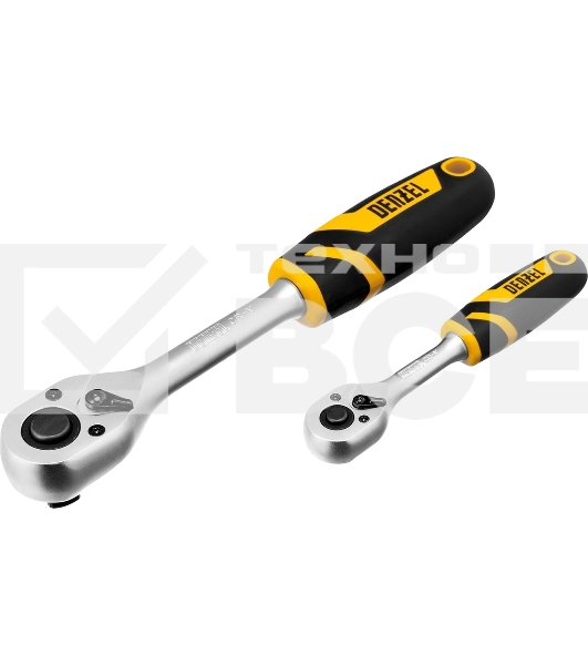 Набор инструментов Denzel 1/2', 1/4', CrV, S2, пластиковый кейс, 82 предмета