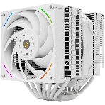 Кулер для процессора Thermalright Royal Pretor 130 Ultra White (4-pin PWM, 158mm, Ni/Cu, 7x6mm, 1x120mm ARGB +1x130mm, 69CFM/81.88CFM, 27dBA/28.3dBA, 2150RPM/1750RPM, S: 1200, 1700, 1851, 115X, 2011, 2066, AM4, AM5, white), фото 1