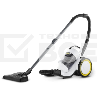 Пылесос Karcher VC 3 белый/черный, 250/700 Вт, уборка сухая, пылесборник контейнер 0.9 л