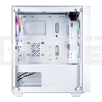 Корпус Ginzzu CL640 mATX FAN 4*12FRGb передняя панель Сетка Белый, фото2