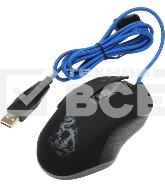 Мышь проводная Defender Sky Dragon GM-090L черный, 3200 dpi, USB, кнопки - 6