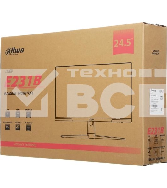 Монитор 24.5' Dahua LM25-E231BN IPS 1920x1080, 200 Гц, 1 мс, 16:9, 350 кд/м², HDMI 2.0, DP 1.4, 3.5 мм, HDR10, Adaptive-Sync, черный