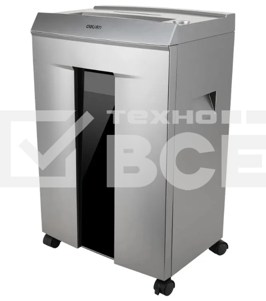 Шредер Deli 9958 серебристый с автоподачей (секр.P-4)/фрагменты/10лист./20лтр./скрепки/скобы