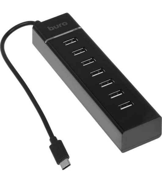 USB-концентратор Buro BPH-C-P107, USB-C, USB 2.0 7 портов, USB
