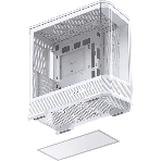 Корпус без блока питания Case JONSBO D400, Midi-Tower, TG, no fan, 2xUSB-A 3.0 + 1xUSB-C 3.2, ATX, mATX, mITX White, фото2